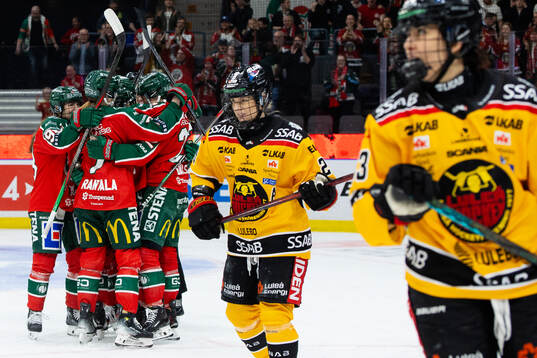 Frölundas Andrea Dalen jublar