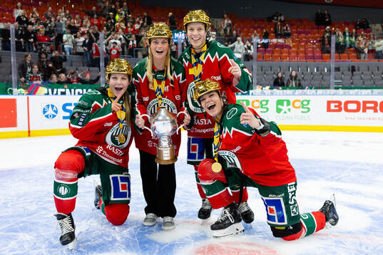 Frölundas Ella Hellman, Jennifer Carlsson, Emilia Bergeby