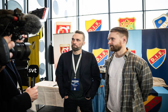 Djurgårdens tränare Jani Honkavaara och Jacob Une