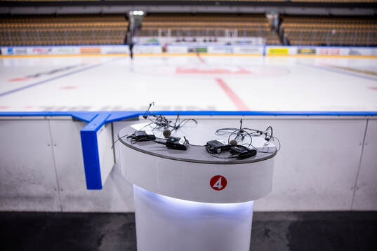 s studio innan kvartsfinal ett i Hockeyallsvenskan mellan