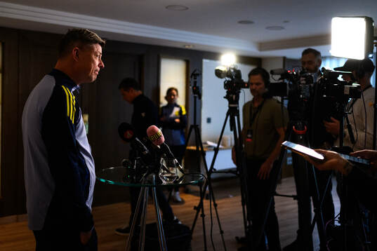 Head coach Jon Dahl Tomasson of the Swedish men's national