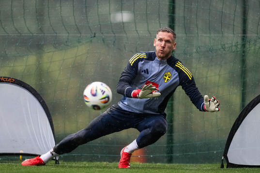 Goalkeeper Robin Olsen of the Swedish men's national