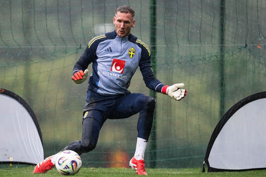 Goalkeeper Robin Olsen of the Swedish men's national