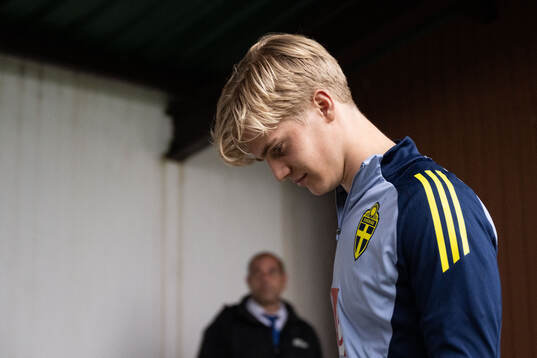 Lucas Bergvall of the Swedish men's national football team
