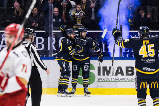 Södertäljes Marcus Eriksson och Daniel Norbe jublar