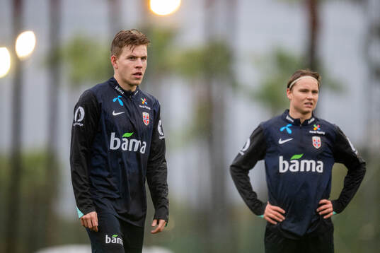 Jens Petter Hauge and Andreas Schjelderup of the Norwegian