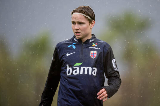 Andreas Schjelderup of the Norwegian national football team