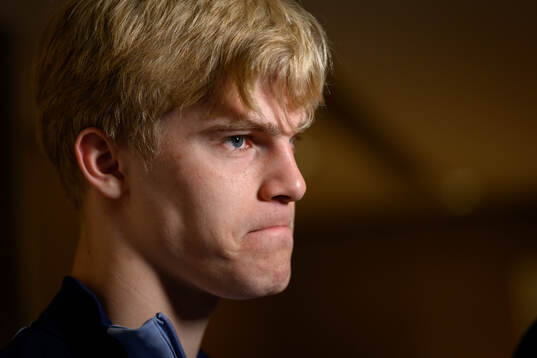 Lucas Bergvall of the Swedish men's national football team