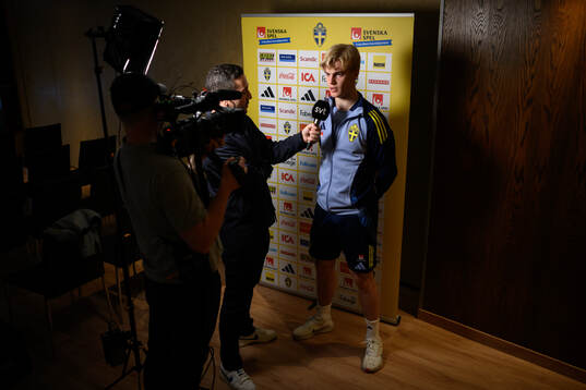 Lucas Bergvall of the Swedish men's national football team