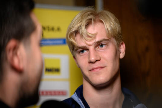 Lucas Bergvall of the Swedish men's national football team