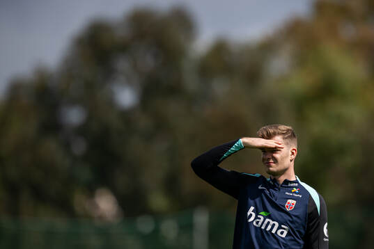 Alexander Sørloth of the Norwegian national football team