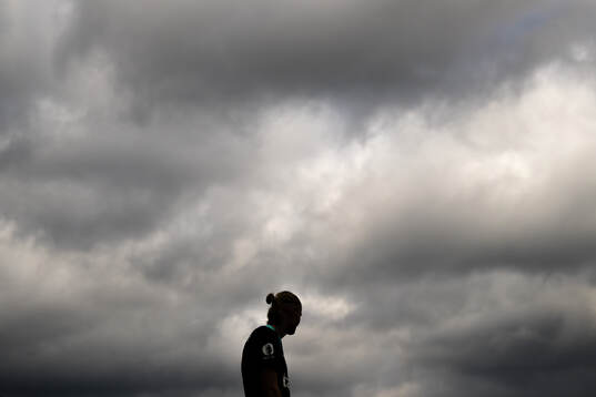 The silhouette of Erling Braut Haaland of the Norwegian