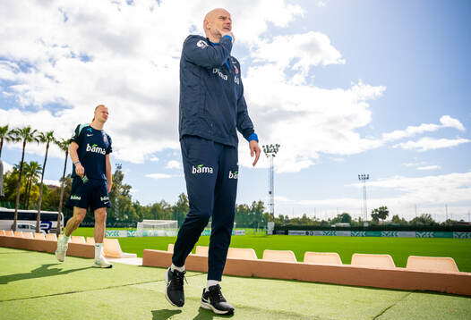 Erling Braut Haaland and Ståle Solbakken, head coach of