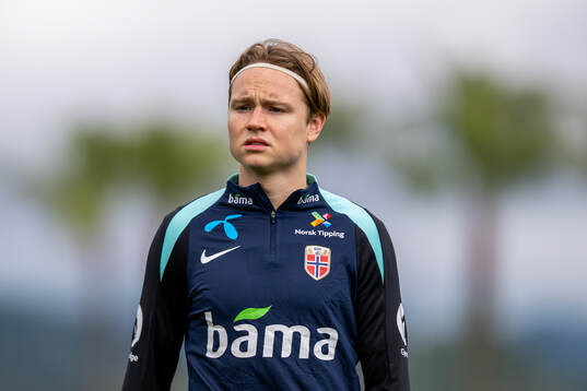 Andreas Schjelderup of the Norwegian national football team