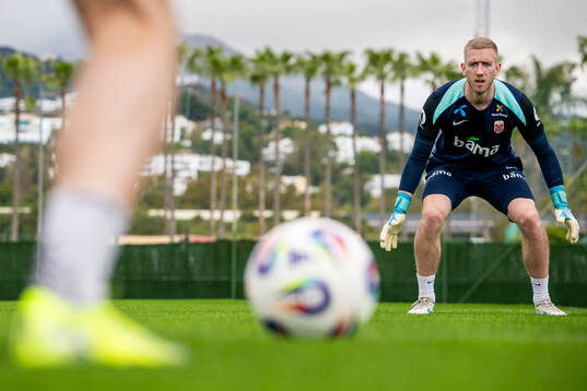 Goalkeeper Egil Selvik of the Norwegian national football