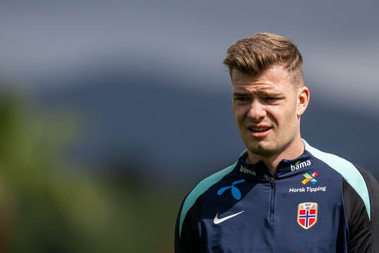 Alexander Sørloth of the Norwegian national football team