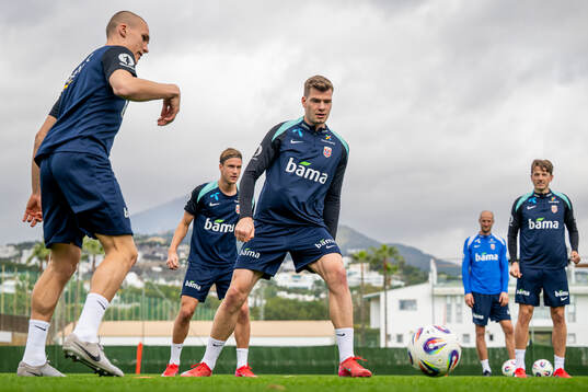 Alexander Sørloth of the Norwegian national football team