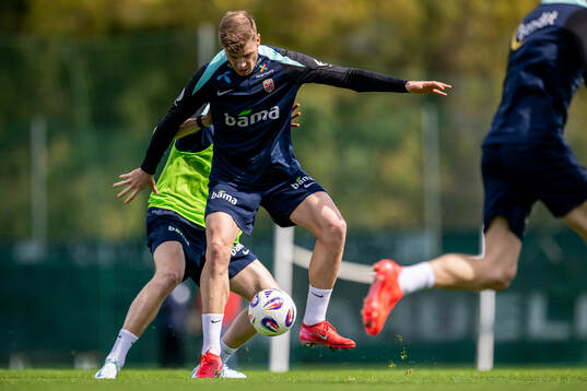 Alexander Sørloth of the Norwegian national football team