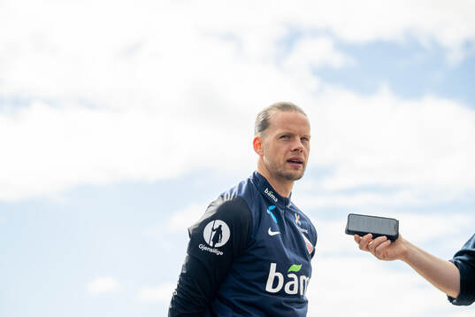 Goalkeeper Ørjan Håskjold Nyland of the Norwegian