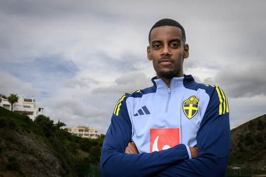 Alexander Isak of the Swedish men's national football team