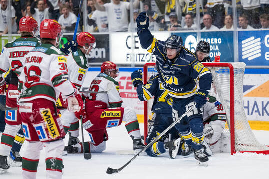 HV71s Andre Petersson jublar