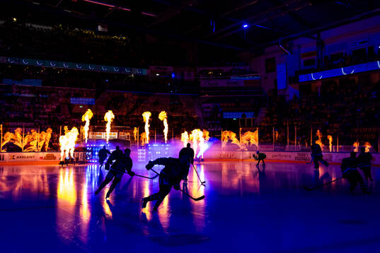 HV71s spelare gör entré