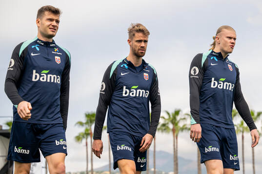 Alexander Sørloth, Kristoffer Ajer and Erling Braut