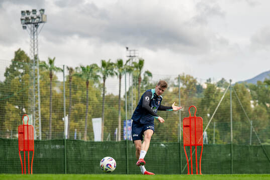 Alexander Sørloth of the Norwegian national football team