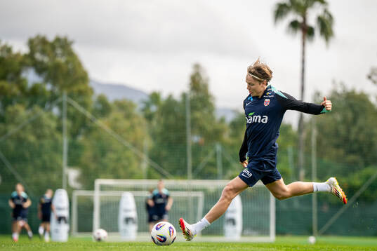 Andreas Schjelderup of the Norwegian national football team
