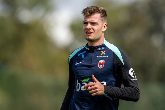 Alexander Sørloth of the Norwegian national football team
