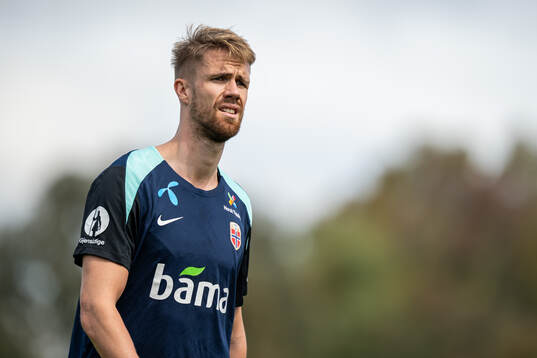 Kristoffer Ajer of the Norwegian national football team