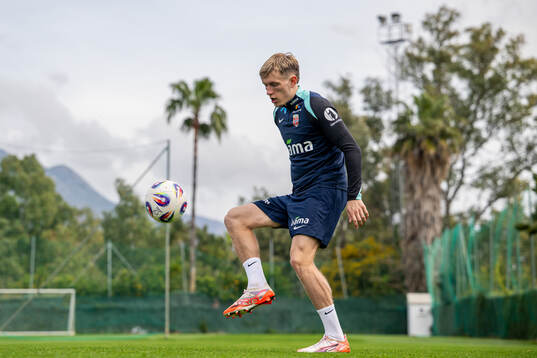 Marcus Holmgren Pedersen of the Norwegian national football