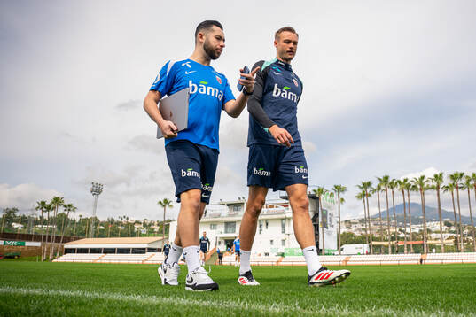 Andrew Findlay, performance analyst, and Stian Gregersen of