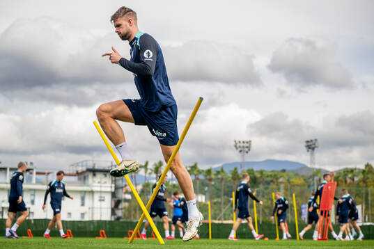 Kristoffer Ajer of the Norwegian national football team
