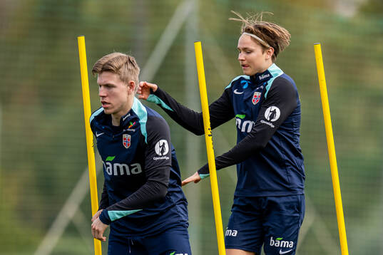 Jens Petter Hauge and Andreas Schjelderup of the Norwegian