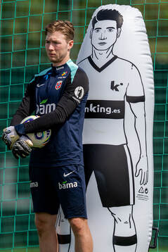 Goalkeeper Mathias Dyngeland of the Norwegian national