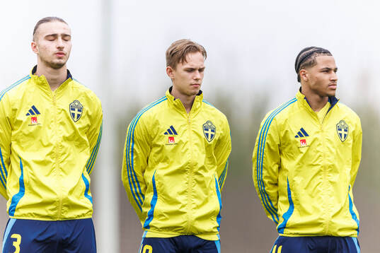 Elison Makolli, Pontus Dahbo and Momo Sonko of Sweden