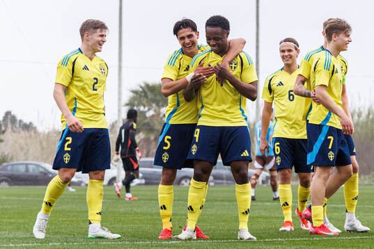 Richie Omorowa of Sweden celebrates