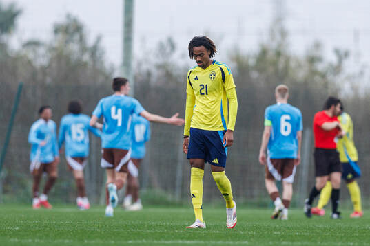 Jonah Kusi Asare of Sweden looks dejected