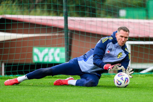 Goalkeeper Robin Olsen of the Swedish men's national