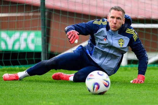 Goalkeeper Robin Olsen of the Swedish men's national