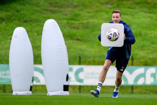 Goalkeeper coach Maths Elfvendal of the Swedish men's