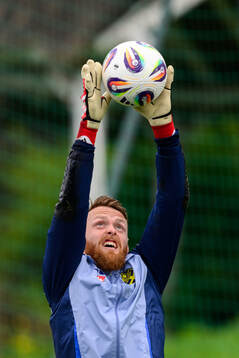 Goalkeeper Viktor Johansson of the Swedish men's national