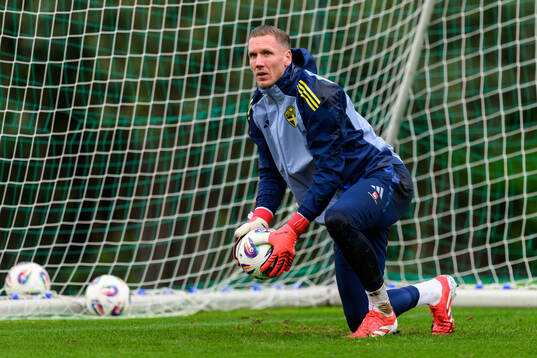 Goalkeeper Robin Olsen of the Swedish men's national