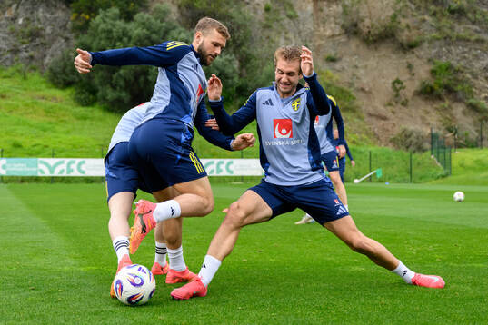 Jesper Karlström and Benjamin Nygren of the Swedish men's
