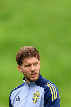 Anton Saletros of the Swedish men's national football team