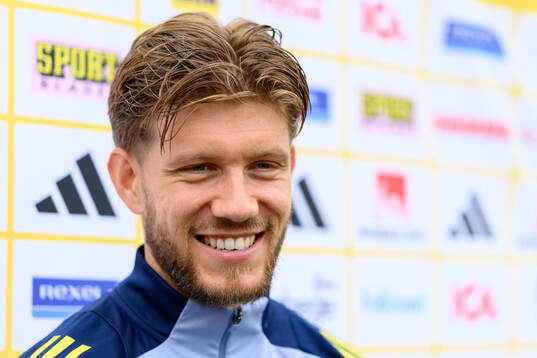 Anton Saletros of the Swedish men's national football team