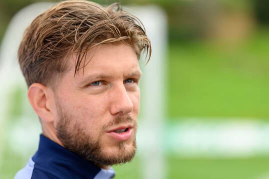 Anton Saletros of the Swedish men's national football team
