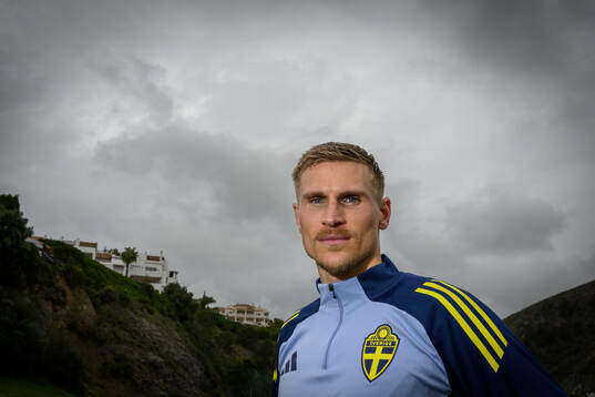Carl Starfelt of the Swedish men's national football team