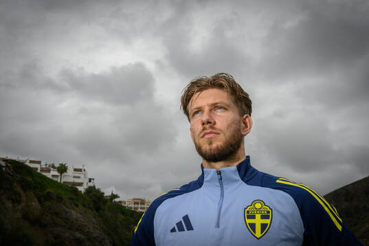 Anton Saletros of the Swedish men's national football team